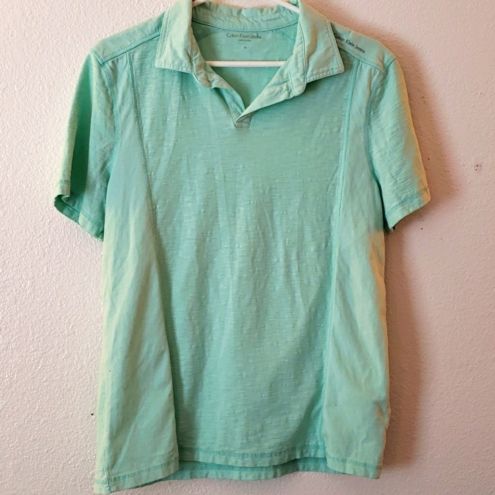Calvin Klein Jeans Lettered Golf/Polo Shirt Size M